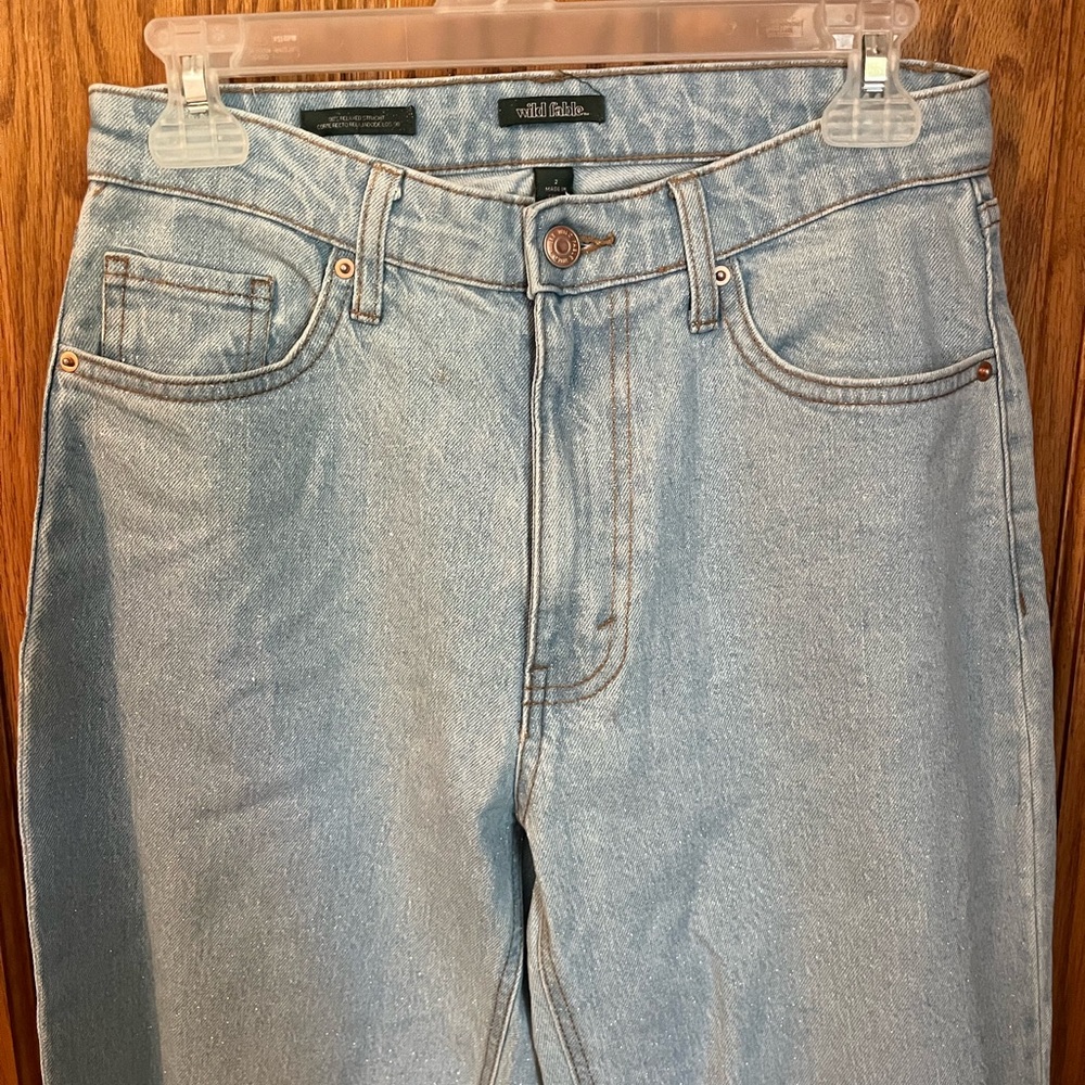 Sparkly Glitter Light wash Jeans